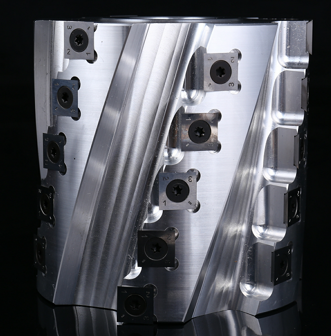 HSS Helical Planer Cutter head With Reversible Carbide Knives