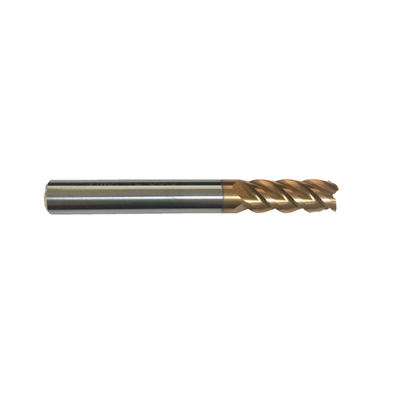 ZCCCT HMX-4E-D8.0 Solid Carbide End Mill Gold Color ISO 9001 Approved