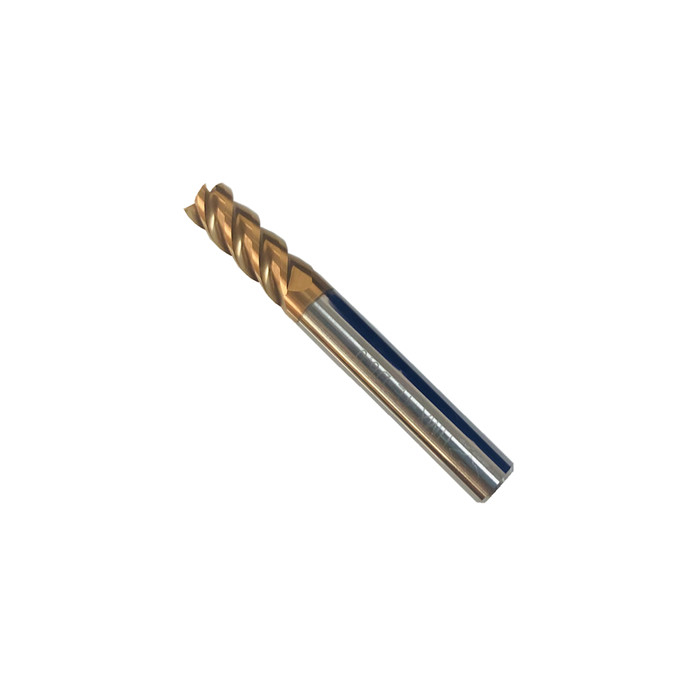 Gold Color Solid Carbide End Mill For Stainless Steel HMX-4E-D12.0