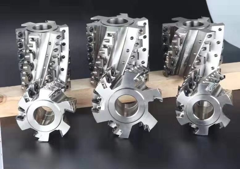 Plum Blossom Type Spiral Cutterhead Steel Or Aluminum Alloy Material