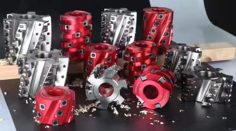 Plum Blossom Type Spiral Cutterhead Steel Or Aluminum Alloy Material